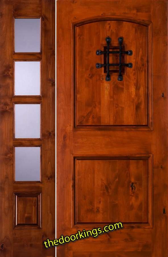 sw76 knotty alder with one sw68 sidelite